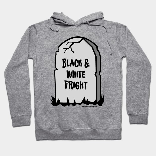 Black & White fright Tombstone Hoodie by BlackAndWhiteFright